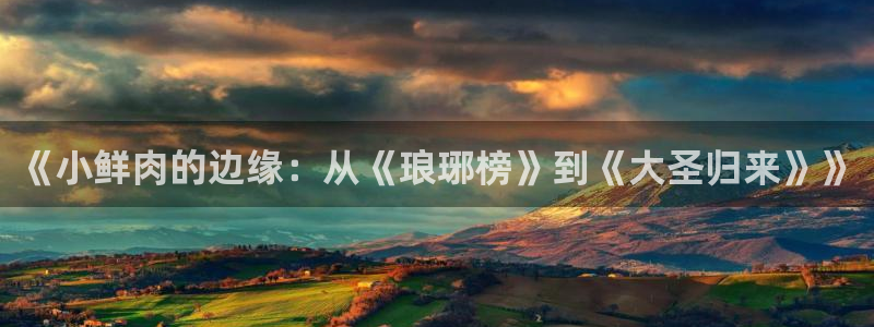 天辰娱乐充值怎么退款：《小鲜肉的边缘：从《琅琊榜》到《大圣归来》》