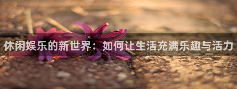 天辰娱乐下载二维码：休闲娱乐的新世界：如何让生活充满乐趣与活力