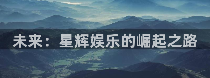 天辰娱乐分红代理计划：未来：星辉娱乐的崛起之路
